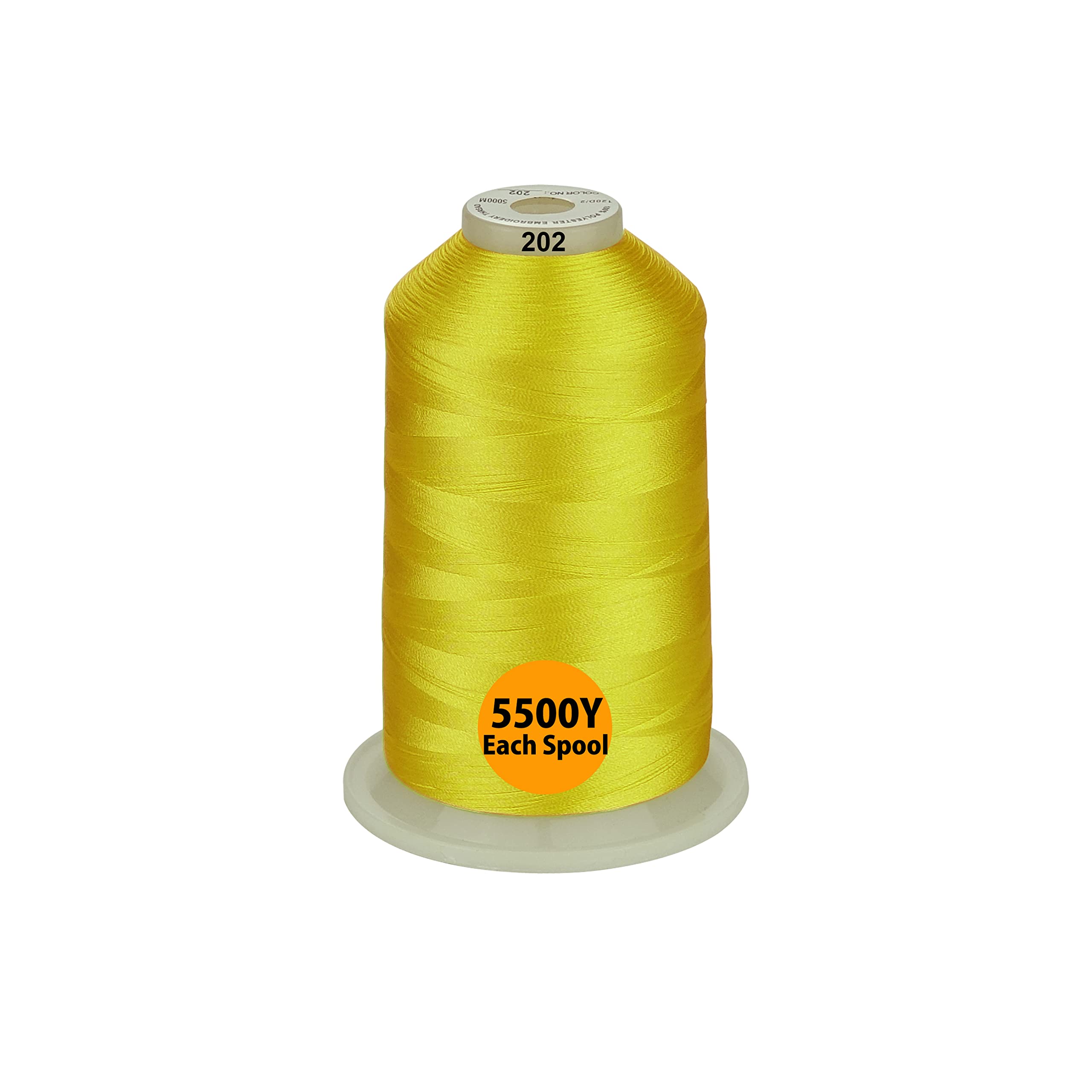Simthread - 26 Auswahlen - Packungen von Polyester-Stickmaschinengarn, riesige Spule 5500Y für Näh-Stickmaschinen - Golden Series