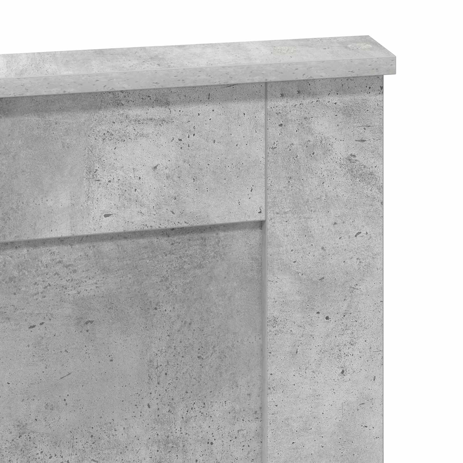vidaXL Tête de lit Gris béton 140 cm Bois d'ingénierie, Headboard rectangulaire Tendance, Bois Composite Robuste, Lignes épurées, décor Fonctionnel pour Chambres