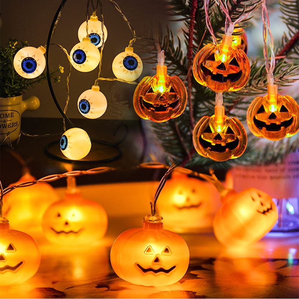 Zucca Di Luci Stringa Halloween 3 Metri 20 LED, Halloween Zucca
