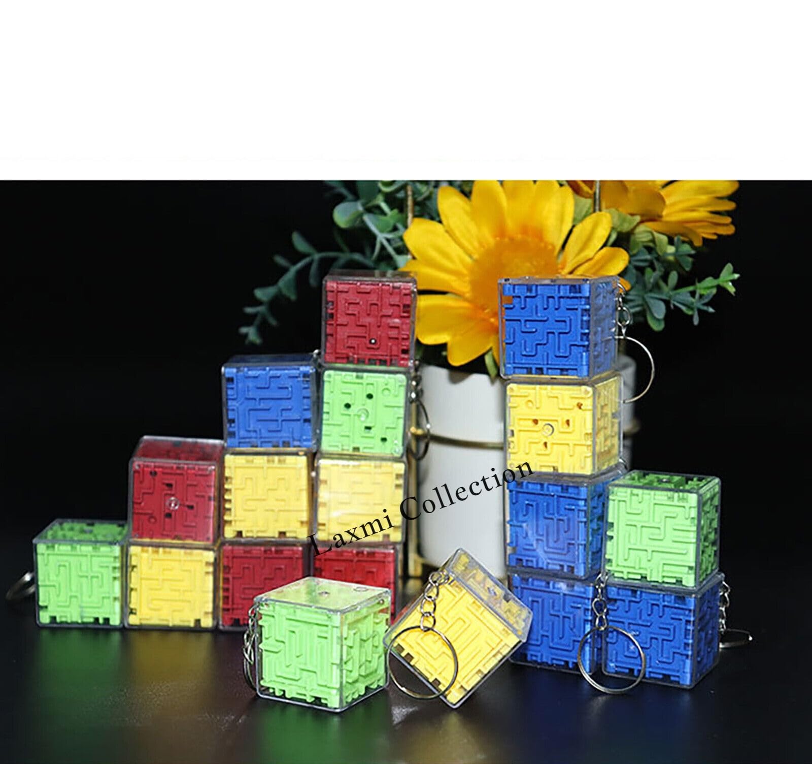Laxmi Collection 12 Pcs 3D Maze Puzzle Cube Keyrings Key Chains for Kids Boys Girls Children and Adults Birthday Return Gifts in Bulk/Pinata Filler (Pack of 12) (B0CLSWGQG8) Amazon Price History, Amazon Price Tracker