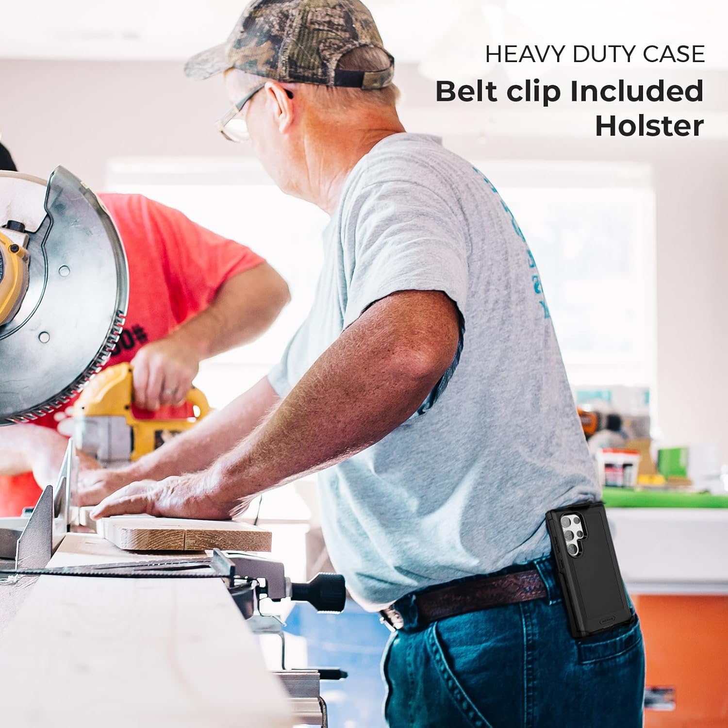 MOTIVE Designed for Samsung Galaxy S23 Ultra Case with Belt Clip, Military Grade Quad-Layer Rugged Phone Case - Black, Heavy Duty s23 Ultra Protective Case 6.8" | Black - Image 8