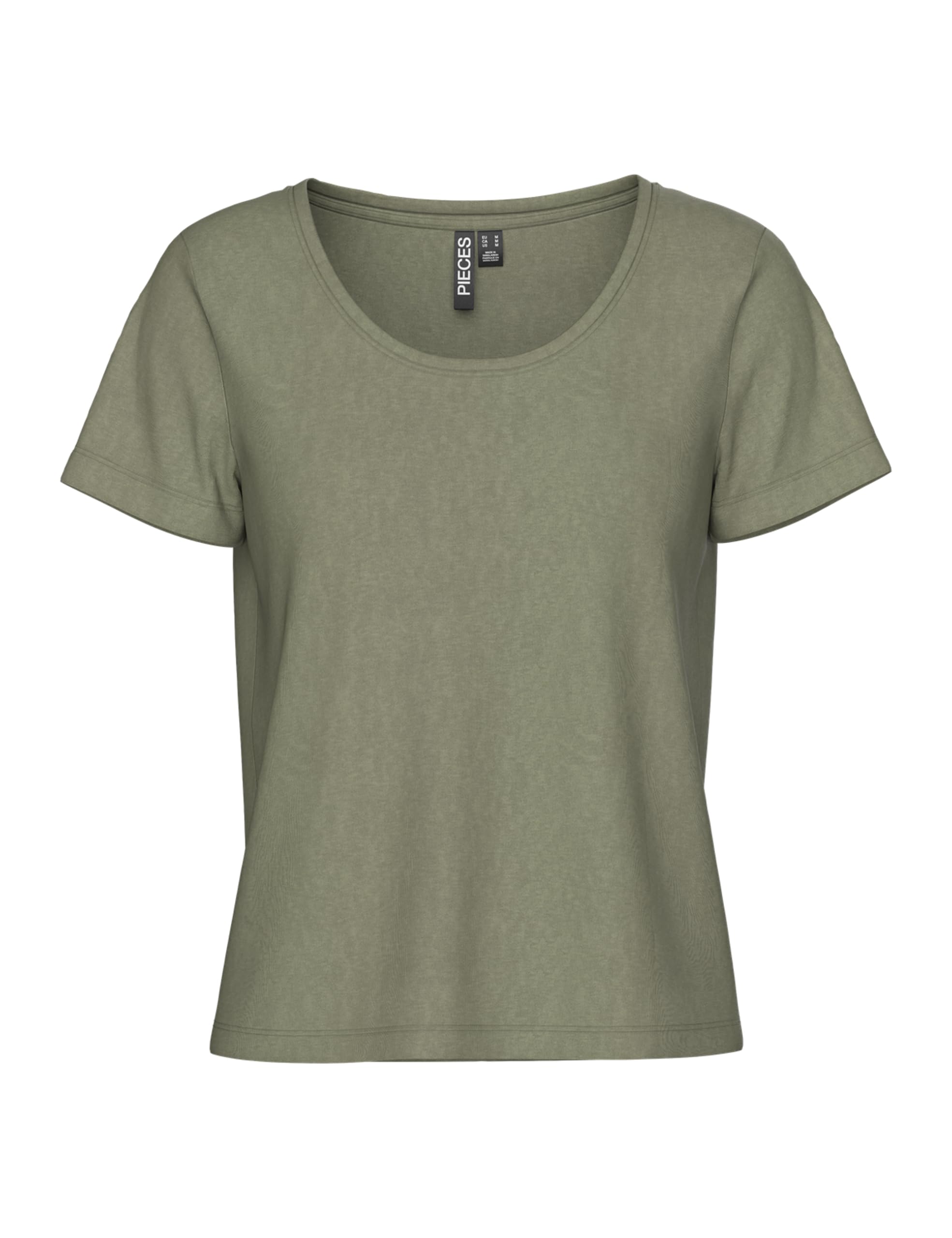 PIECES Women's Pcsophie SS U-Neck Tee Noos Bc, Deep Lichen Green, XS