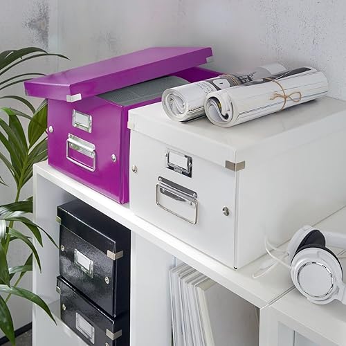 Vista 37 de Leitz Caja de almacenamiento A5, rango de clic y tienda 60430001 - Caja de almacenamiento pequeña, blanca A5 Azul (Ice Blue)