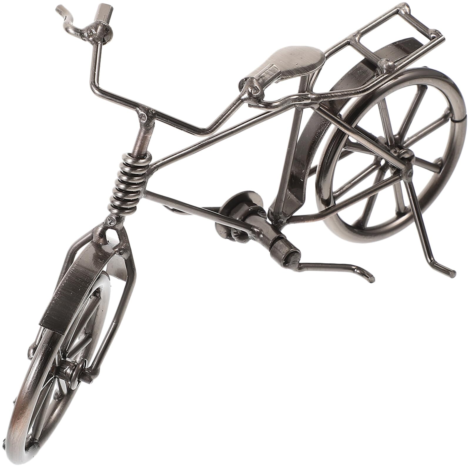Modelo de bicicleta vintage de hierro mini adorno decorativo retro para escritorio y hogar