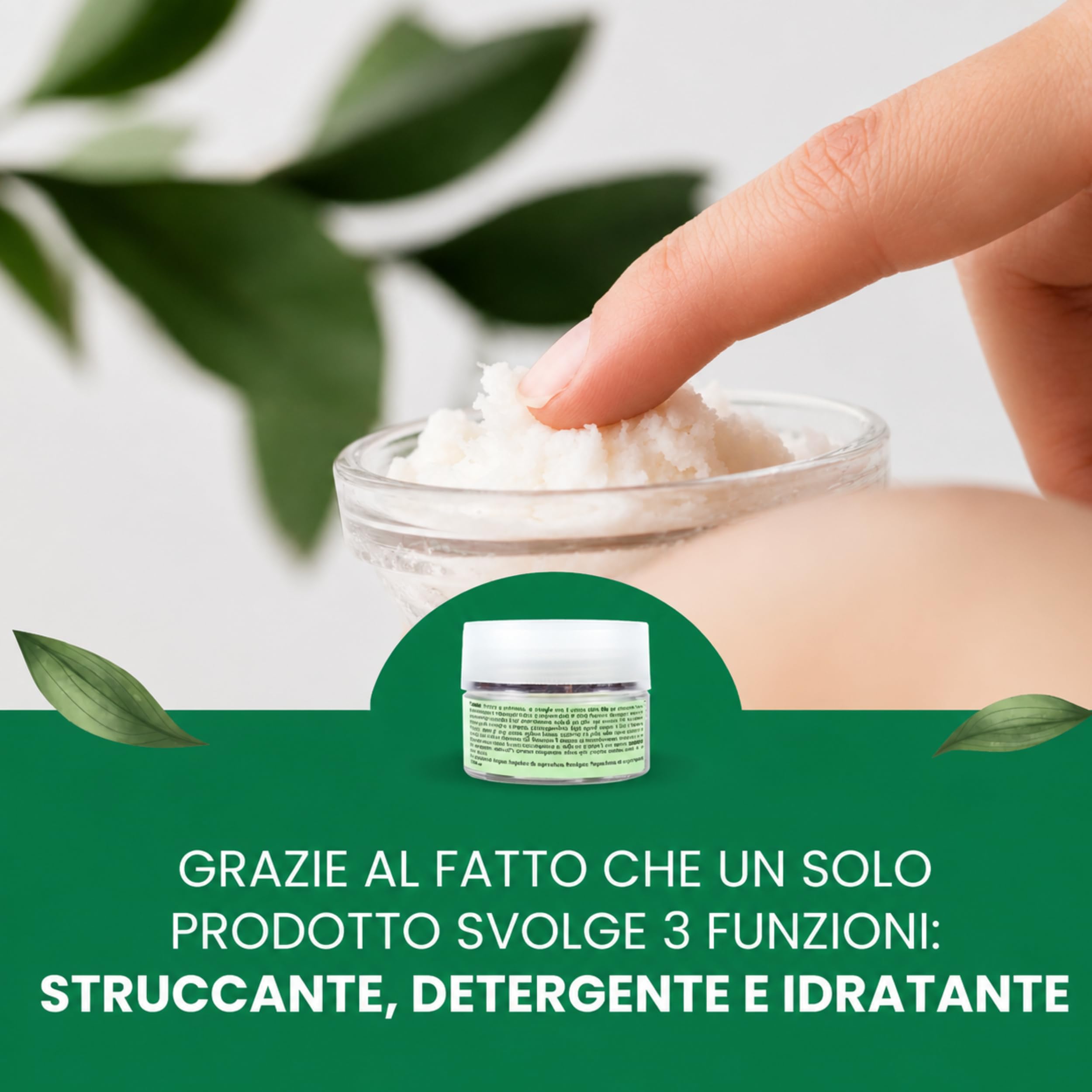 Burro Struccante Naturale Viso e Occhi, Struccante Waterproof Idratante e Delicato