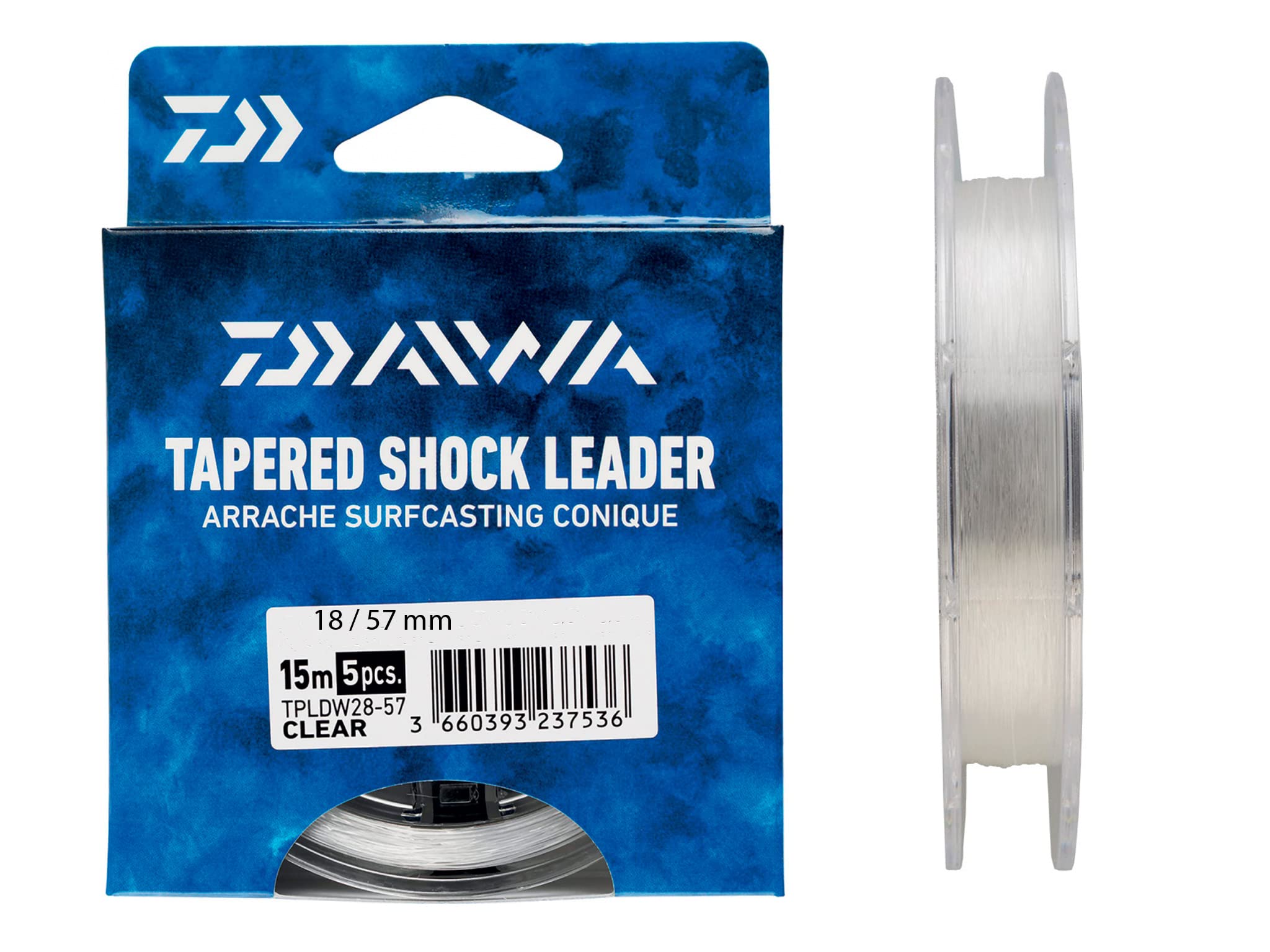 Daiwa - Arrache Surfcasting Conique 5x15, Color Transparente, Talla 0.18-0.57 mm