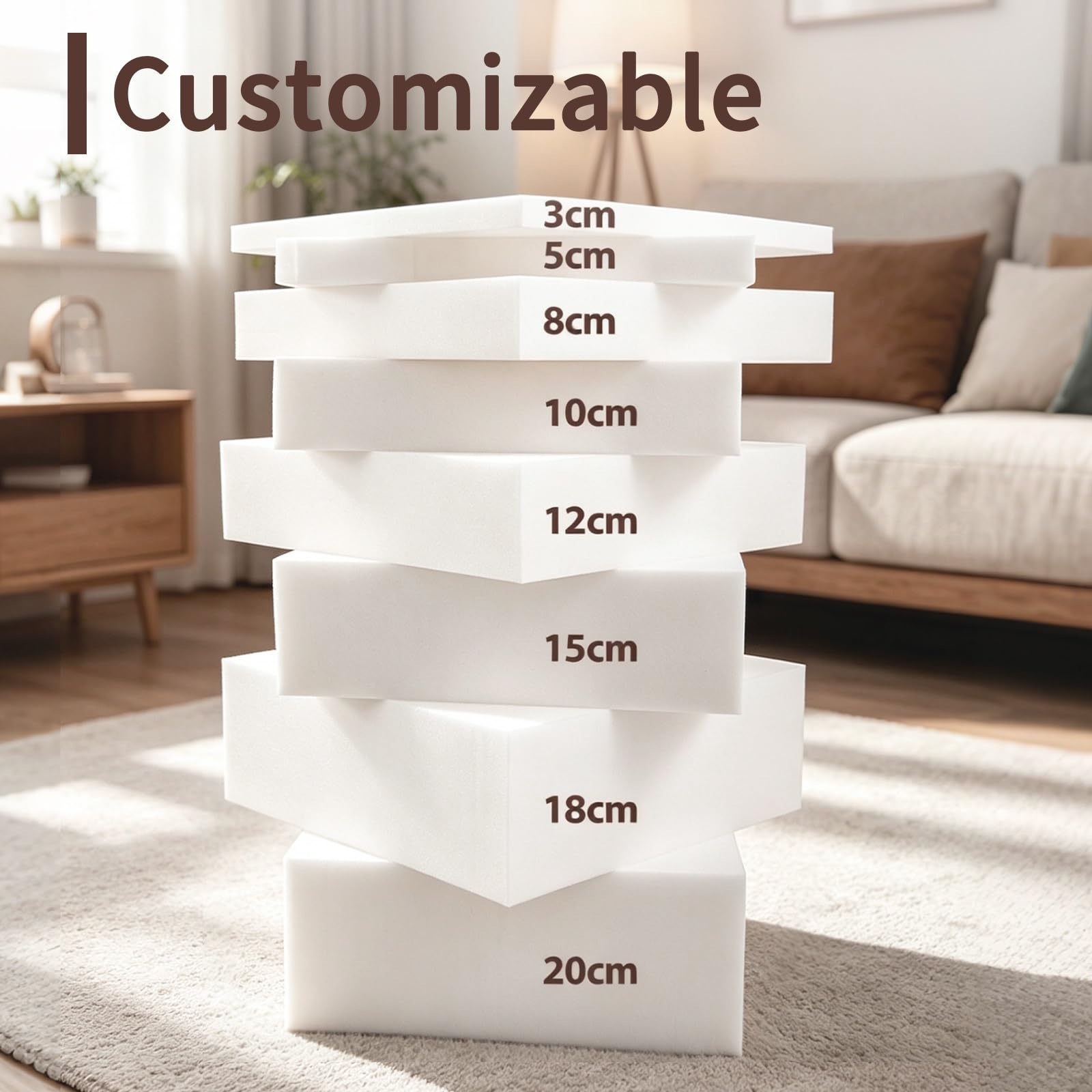 3cm Cuscino Per Panca Da Esterno Impermeabile Cuscini Panchina Per Giardino | Antiscivolo Cuscini Sedie per Davanzale dondolo divano Terrazza Interni personalizzabile Lavabile(5#,60x170cm)