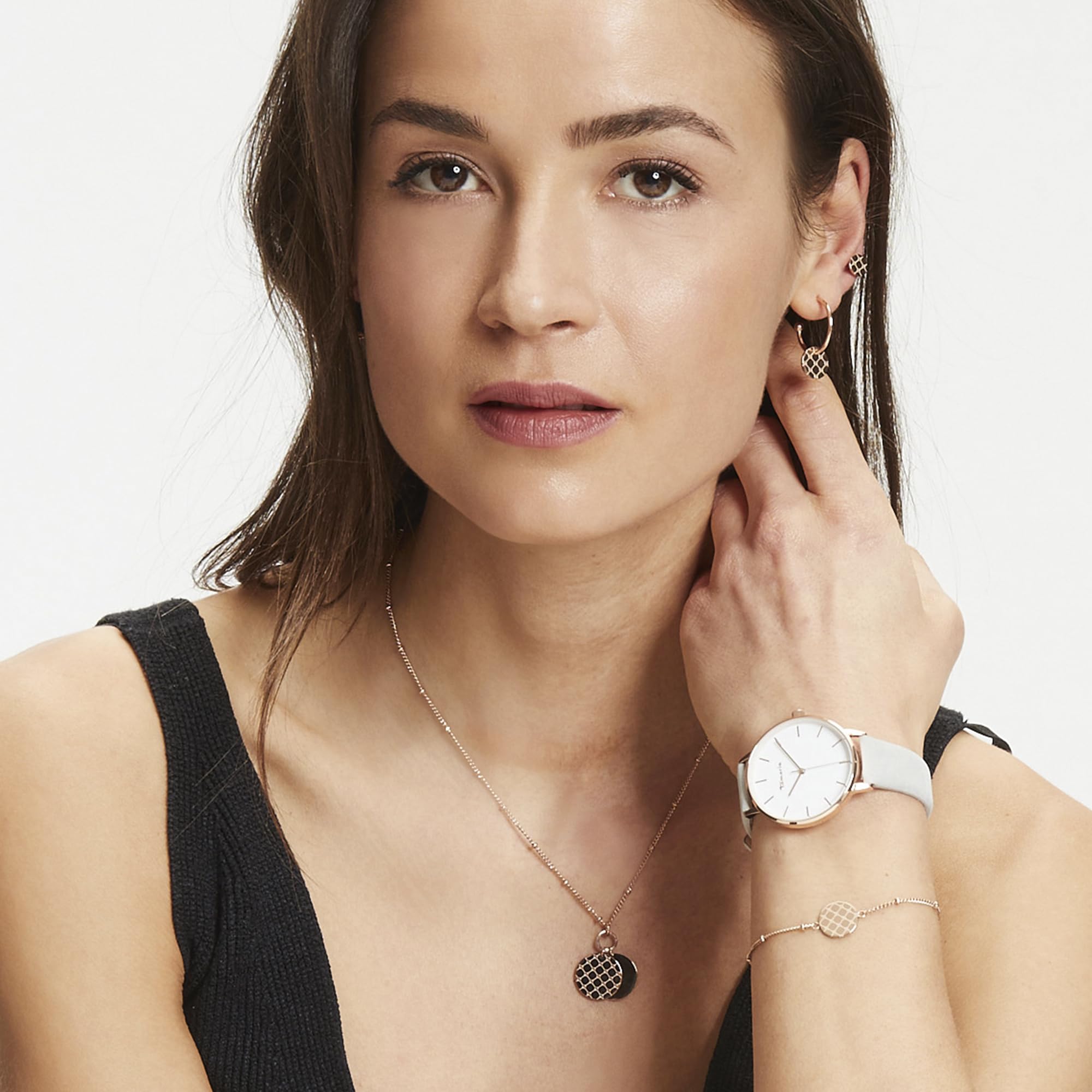 Image secondaire de Montre Analogique Tamaris Femme en Cuir Gris Clair