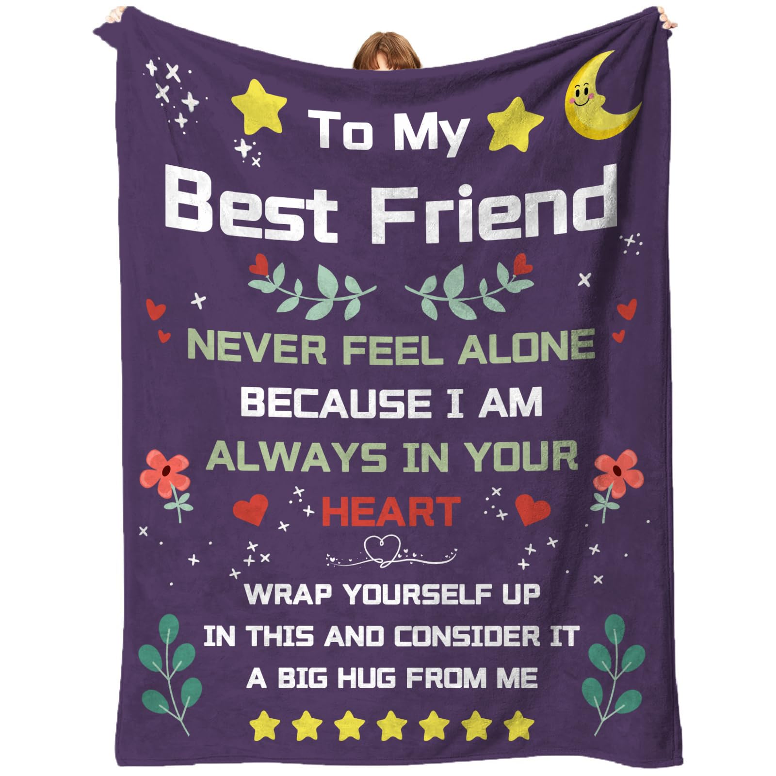 Yuaoeur Women's Color-1 Friend Birthday Gifts Blanket - Thick And Warm, Fluffy Flannel & Soft Blankets For Bed And Couch Throw Size 40X50 Inch