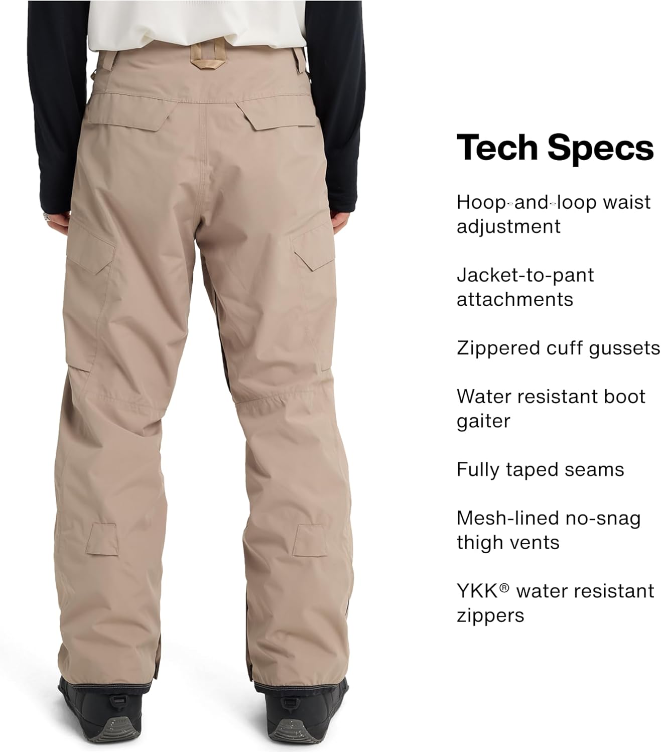 Burton Men’s Reserve 2-Layer Pants – Waterproof Winter Snowboard Pants – Perfect for Layering - Image 6