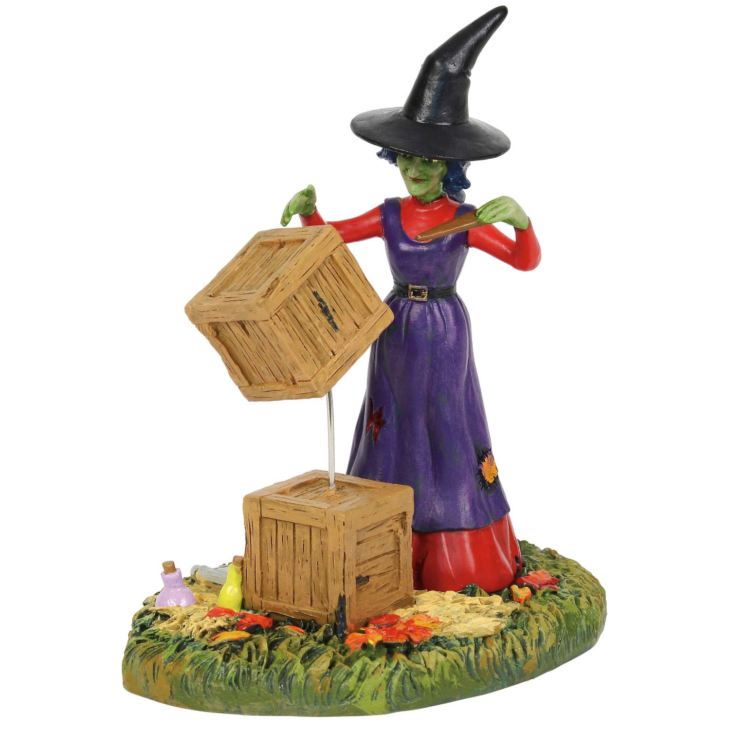 Department56 Snow Village Accessories Halloween Moving with Magic Figurine, 3.9", Multicolor