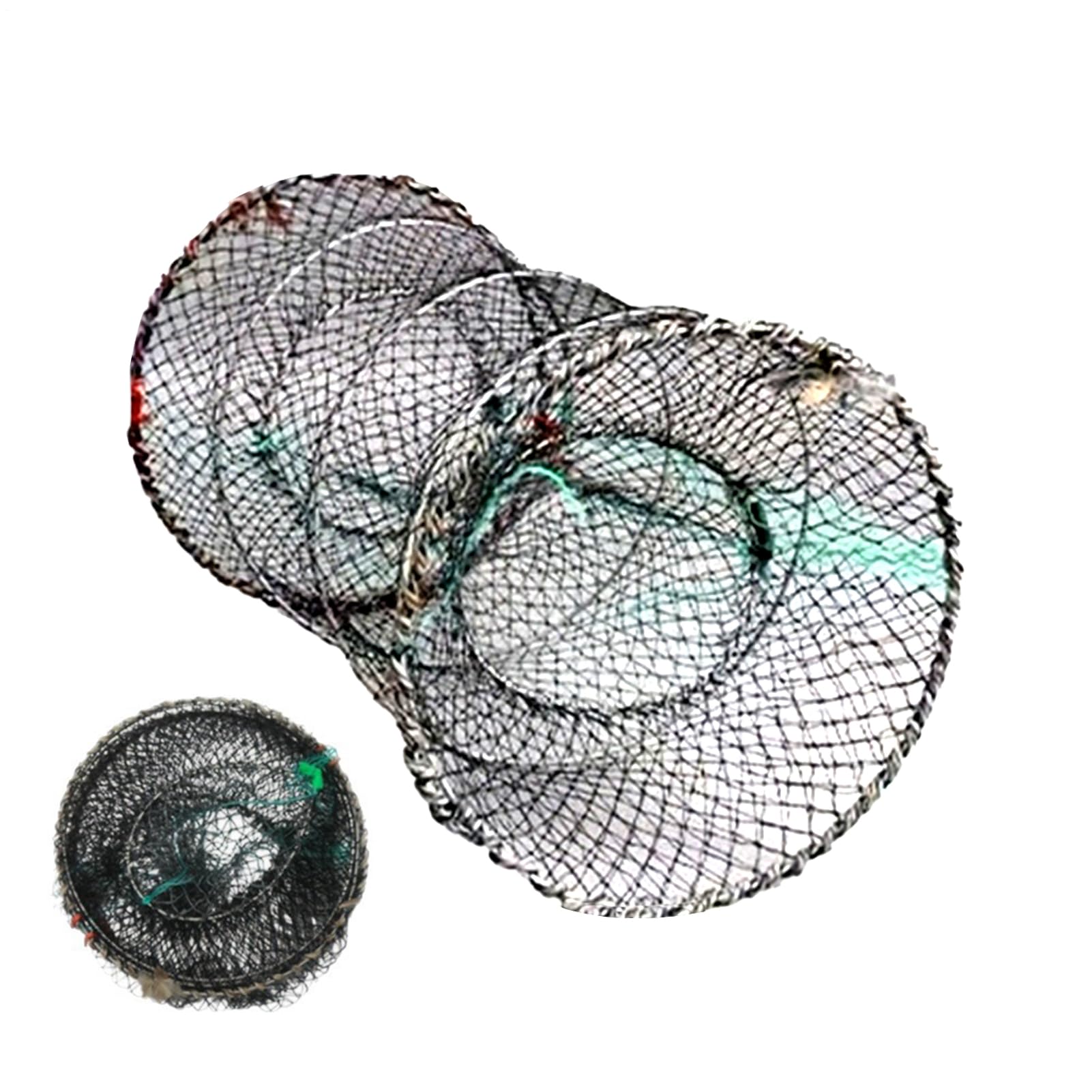 Trampa para cangrejos – Trampa para señuelos de – Cesta Flotante Multifuncional con Red de Lanzamiento, Alta Resistencia para Zonas de Marea, de Agua Dulce y Uso en la Playa