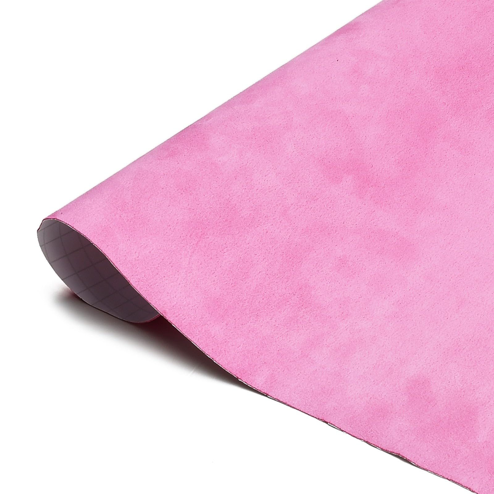 Alvorox Self Adhesive Vinyl Film Velvet Flock Faux Suede Wrap Car Interior, Furniture Sticker Liner for Drawer Cabinets Liner Arts Crafts Decor (Pink 50x152cm) — image 1