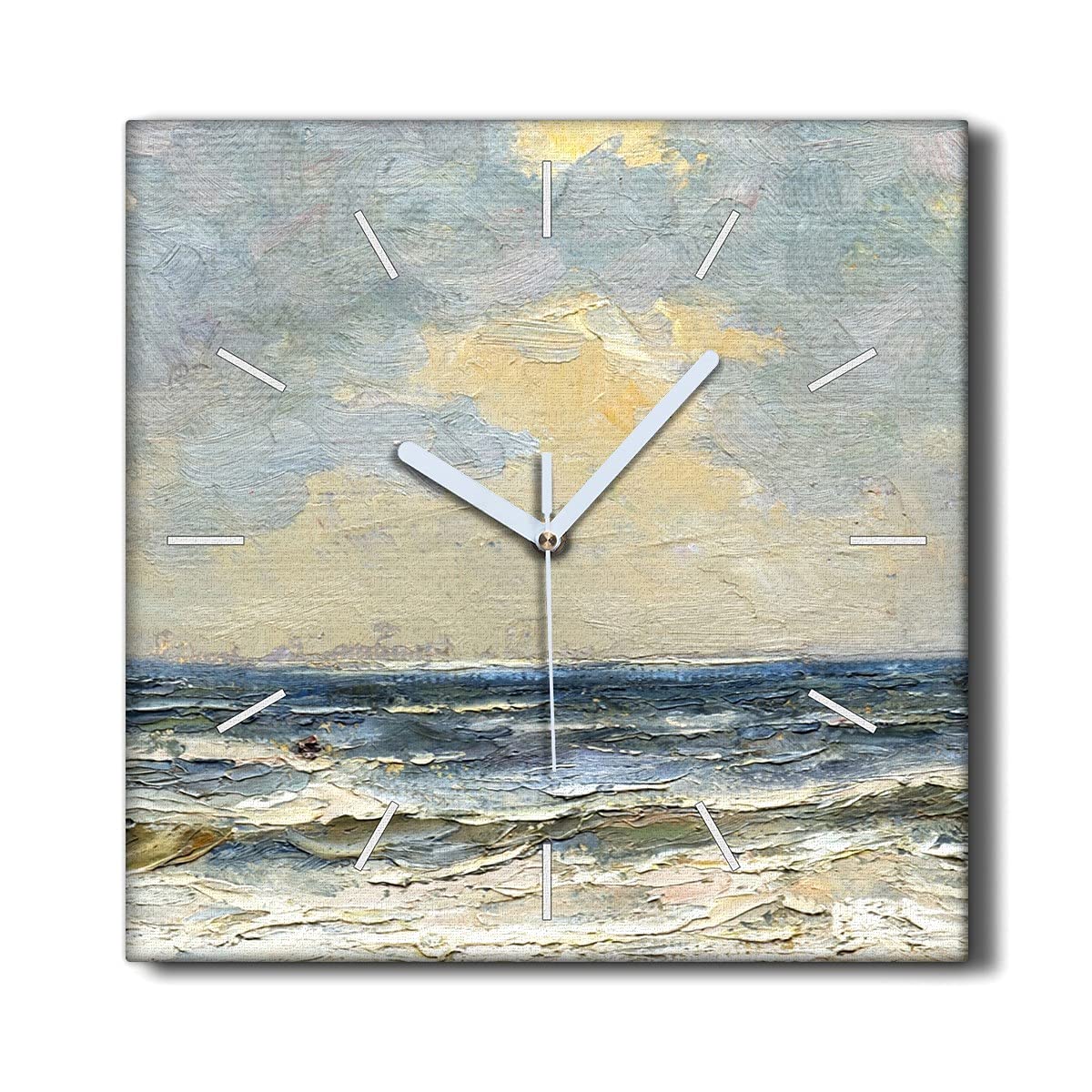 Horloge sans tic-tac 30x30cm pour Décoration Murale Salon Silencieuse