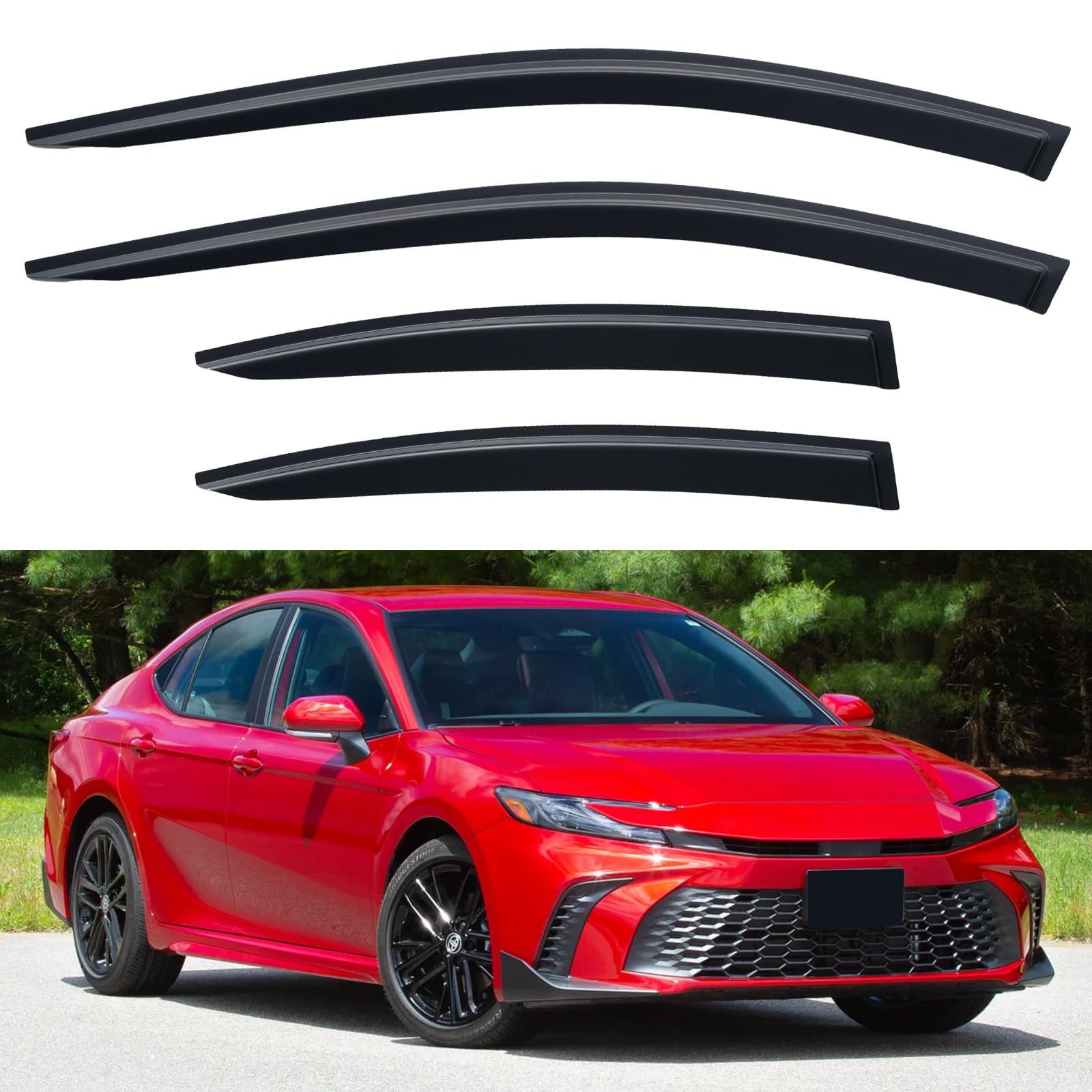 Window Visors Rain Guards for 2025 2026 Toyota Camry Sedan | Out-Channel Window Vent Wind Deflectors Visors Shades Protectors for 25 26 Toyota Camry LE SE XLE XSE