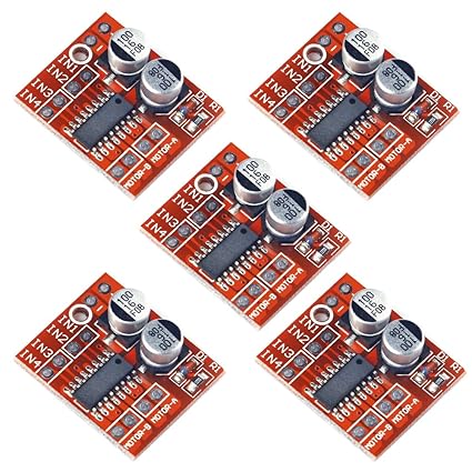 Aideepen 5pcs 1.5A 2 Way DC Motor Driver Module Speed Dual H-Bridge Replace Stepper L298N