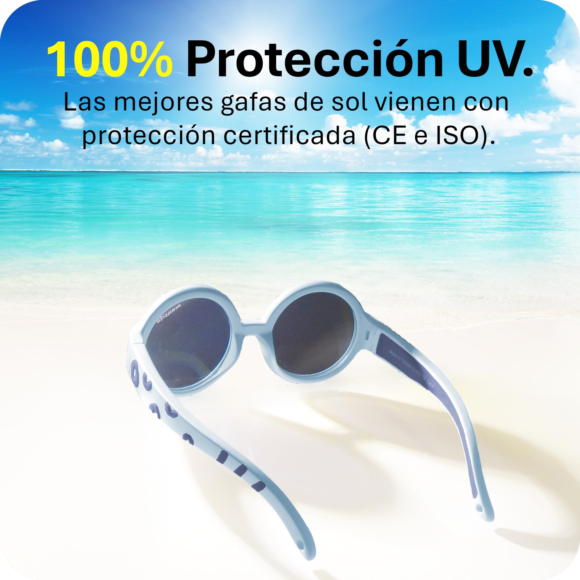 Mausito gafas de sol infantiles 6-24 meses y 2-5 años | FLEXIBLES gafas de sol para niños con banda ajustable y removible | 100 % PROTECCIÓN UV | sin BPA | Diseño europeo creado para niños