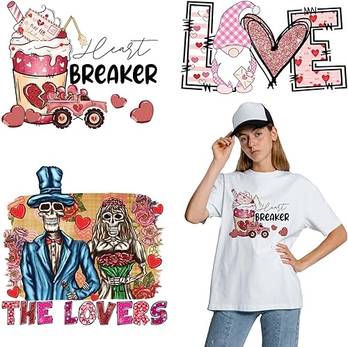 Calcomanías termoadhesivas para el día de San Valentín para camisetas, parches de leche, té, lindo oso en forma de corazón, globo con letras de Calcomanías termoadhesivas para el día de San Valentín para camisetas, parches de leche, té, lindo oso en forma de corazón, globo con letras de