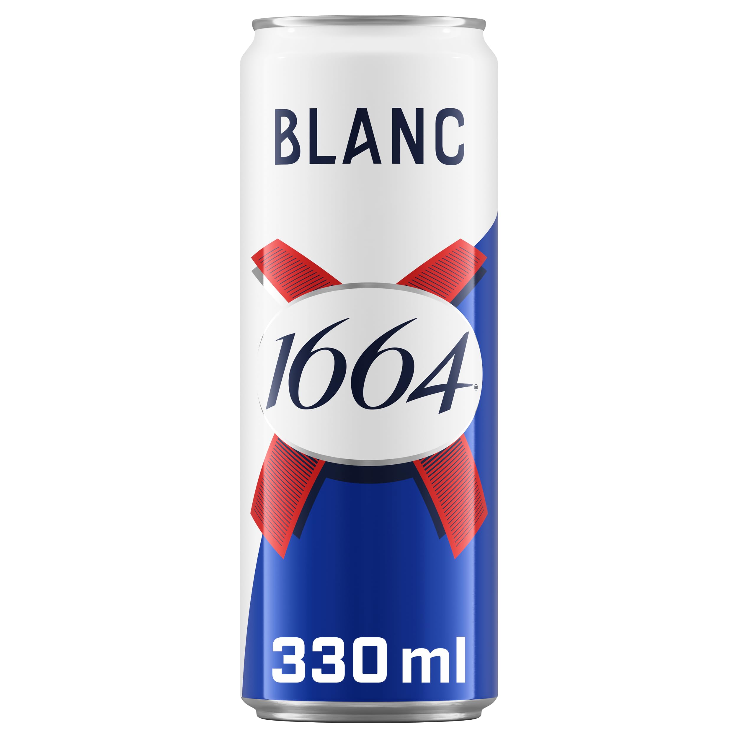 Kronenbourg 1664 Blanc Bier mit einem Hauch Citrus 0,33l Dose Sleek Can Dosenbier; 24 Dosen mit 5,0 Prozent Vol; Bier Palette Einweg (24 x 0,33 l)