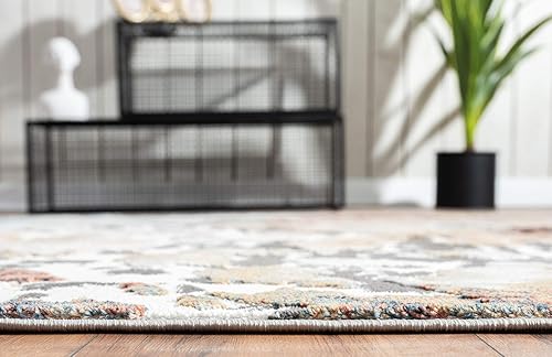 Miniatura 7 de Abani Alfombra contemporánea de 2 x 3 pies, cálida, envejecida, envejecida, moderna, sin desprendimiento, color naranja, para sala de estar