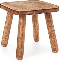 YOUEON 9 Inch Solid Wood Step Stool for Adults - 300 lbs Capacity, Non-Slip, Portable Footstool, Easy No-Tool Assembly for Kitchen Bathroom Bedroom