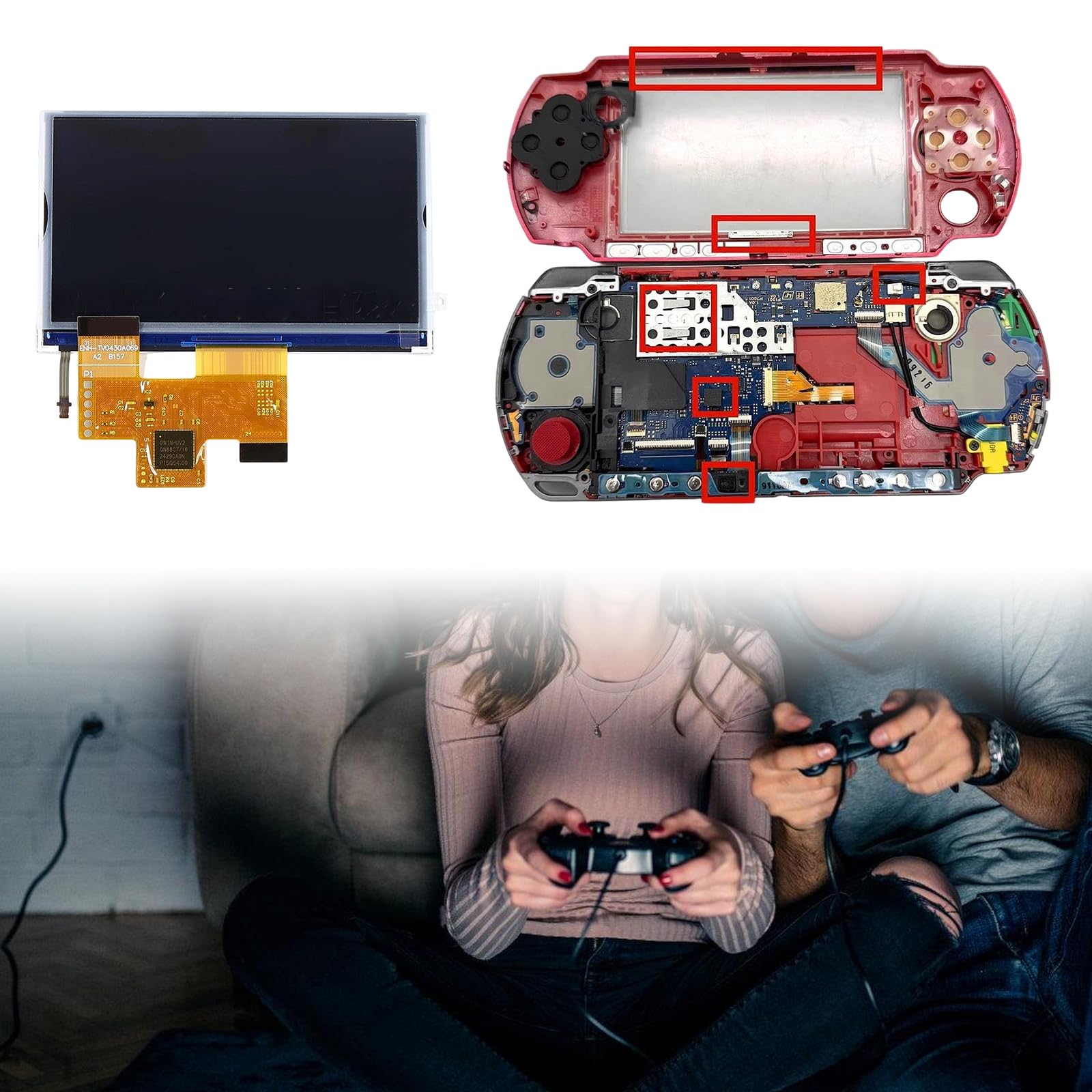 Der Ersatzbildschirm besteht aus PCB und ersetzt schlagfestes Gaming-Zubehör mit 3000 Grad geringem Stromverbrauch