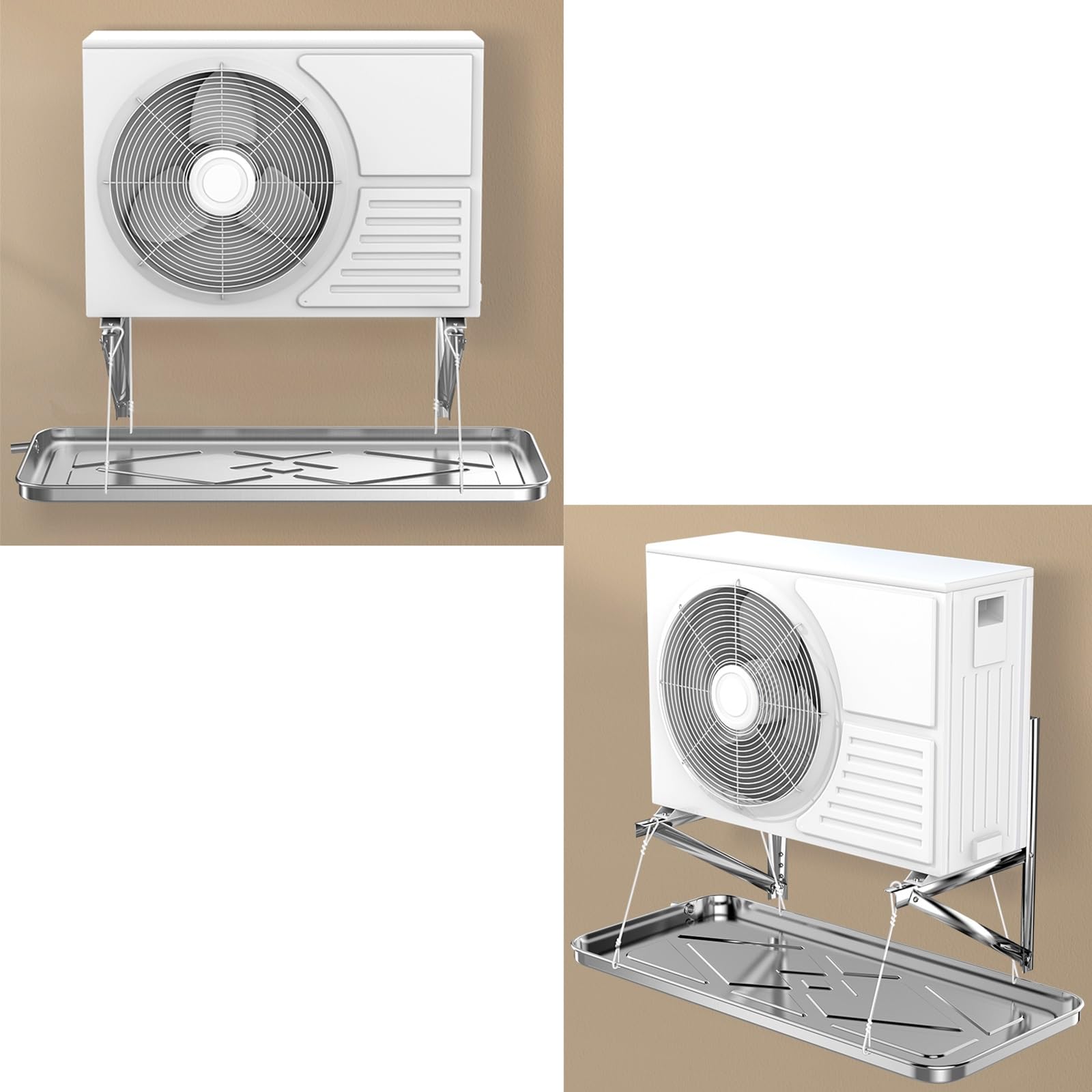 Bandeja de Goteo para Aire Acondicionado, Bandeja de Drenaje de Acero Inoxidable para Agua condensada con Tubo, sin Fugas para Sistemas HVAC (Tamaño: 84x39cm/33x15in)
