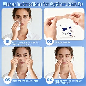 Nasal Strips 80 Pack, Snoring Aids for Men & Women, Nose Breathing Strips