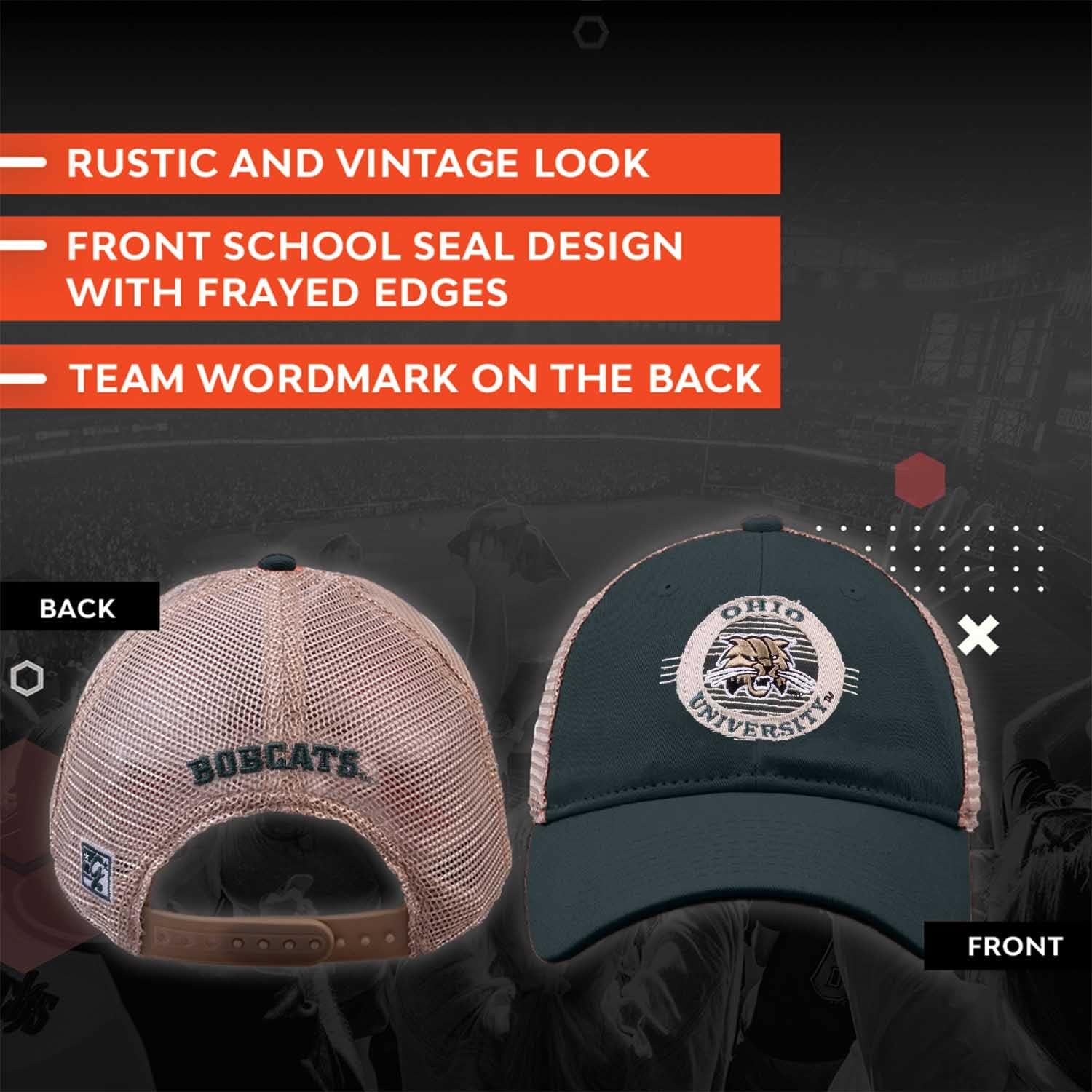NCAA College Snapback Hat - Adjustable Unstructured Baseball Cap image 3