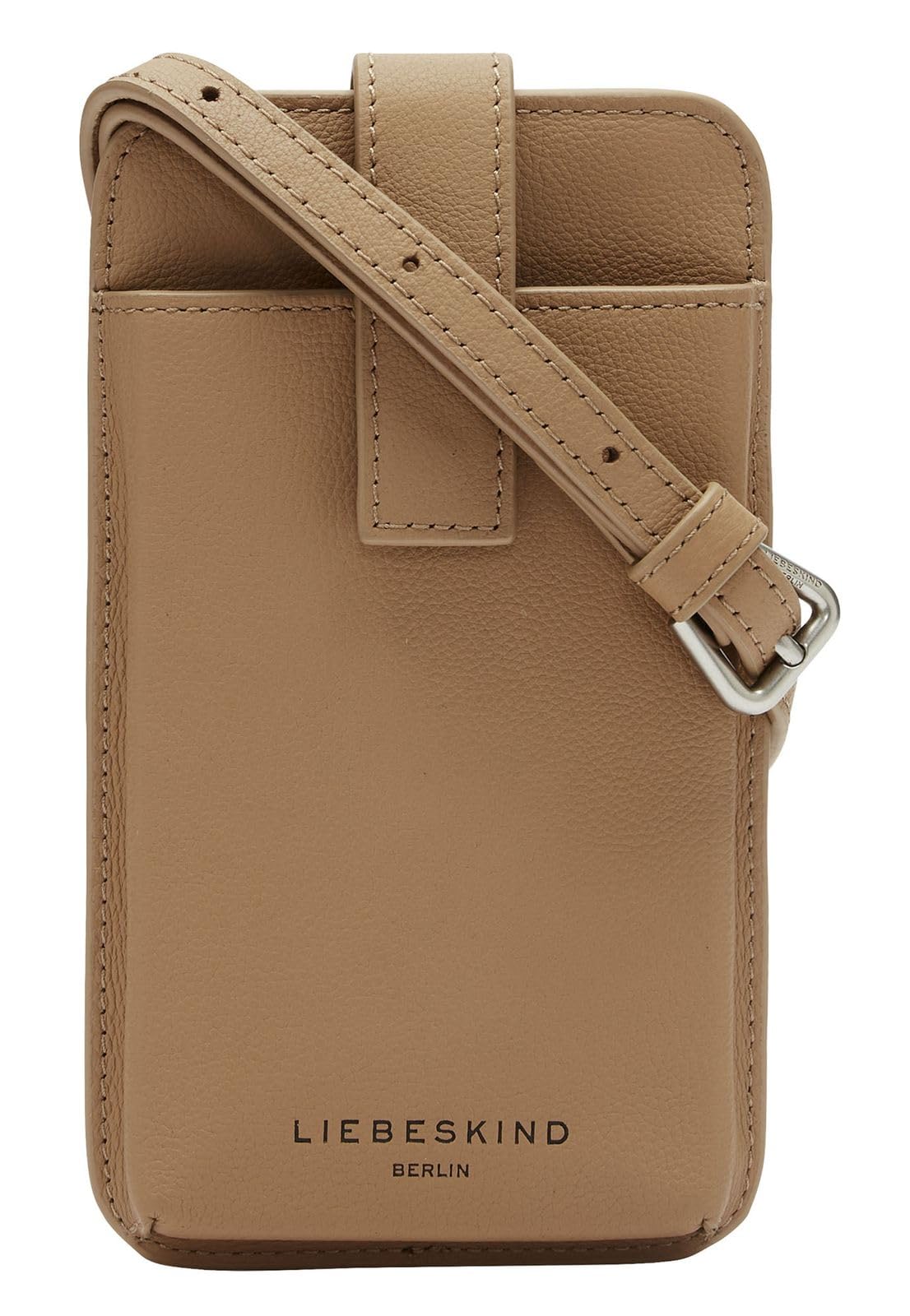 LIEBESKIND BERLIN Leather phone pouch cross body bag Harris Mobile Pouch Sandstone light brown