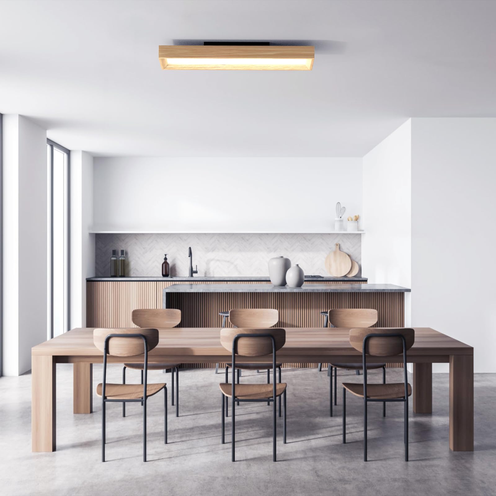 Plafoniera LED Soffitto 30W, Lampada da Soffitto LED Plafoniera Soggiorno Rettangolo Plafoniere da Ufficio Luce Soffitto per Camera da Letto, Cucina, Soggiorno, Balcone