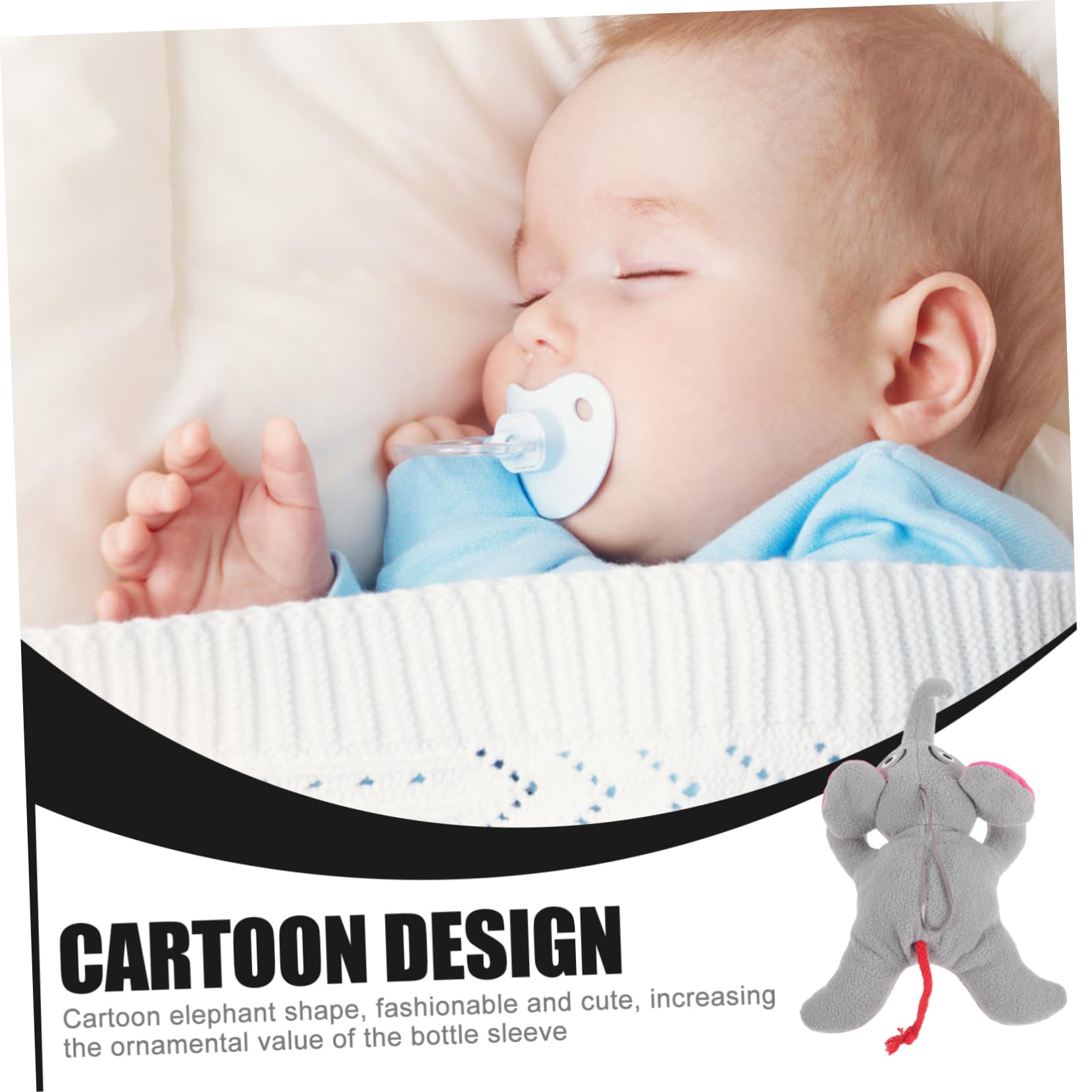 UPKOCH 5St Mini Honigglas Weingläser Massenbecher Wabendekoration Honigglas mit Löffel Neon Oh animal-design waschbare glasflasche Flaschenhüllen Elefanten-Stillflaschenhülle PP Baumwolle