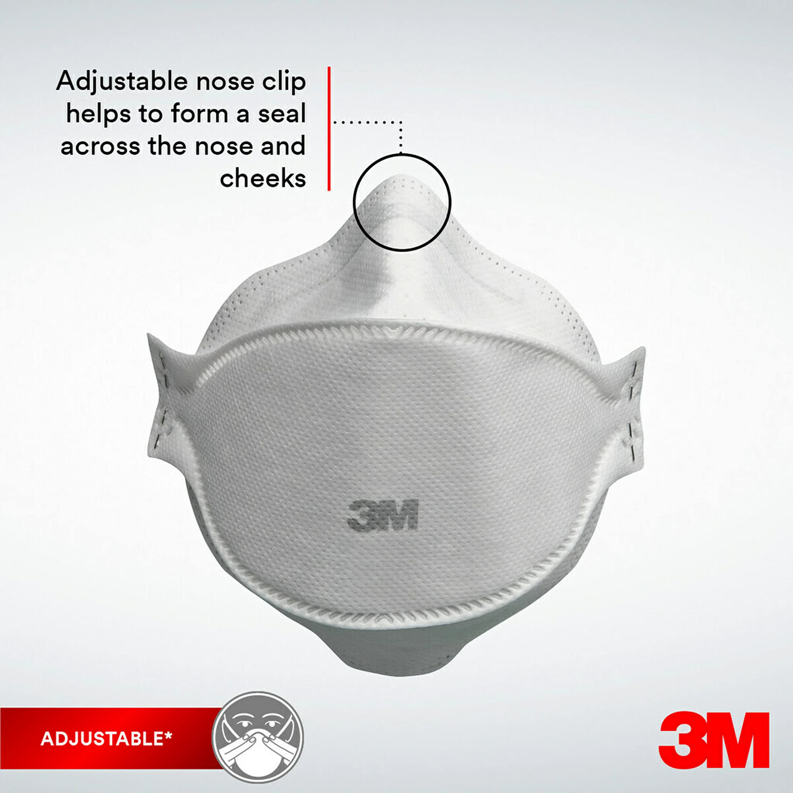 3M Aura 9320D+ FFP2 - Mascarilla de protección respiratoria desechable con partículas FFP2, sin válvula, 5 unidades/caja