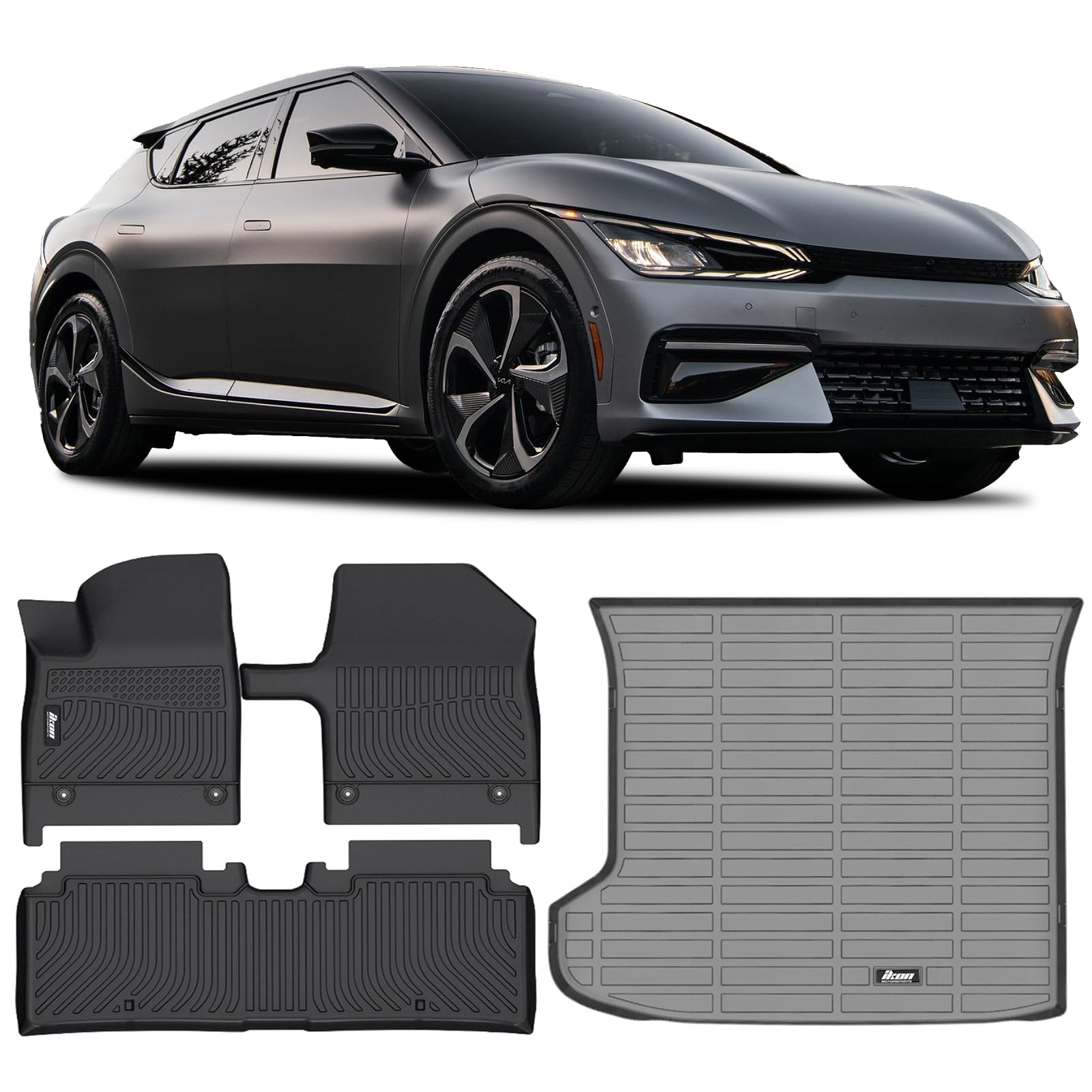 Trimak Alfombrilla Maletero Kia EV6 2021+ – Protección Total Antideslizante, Goma TPE Inodoro, Fácil Limpieza (Negro)