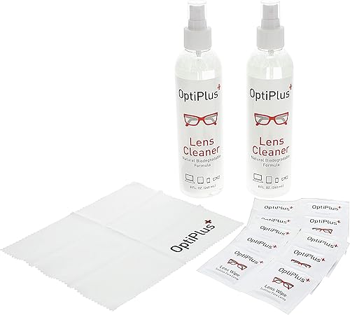 Miniatura 6 de OptiPlus Paquete de limpieza de lentes y pantallas naturales de 16 onzas, toallitas para lentes, paño de microfibra y toalla de rizo de microfibra