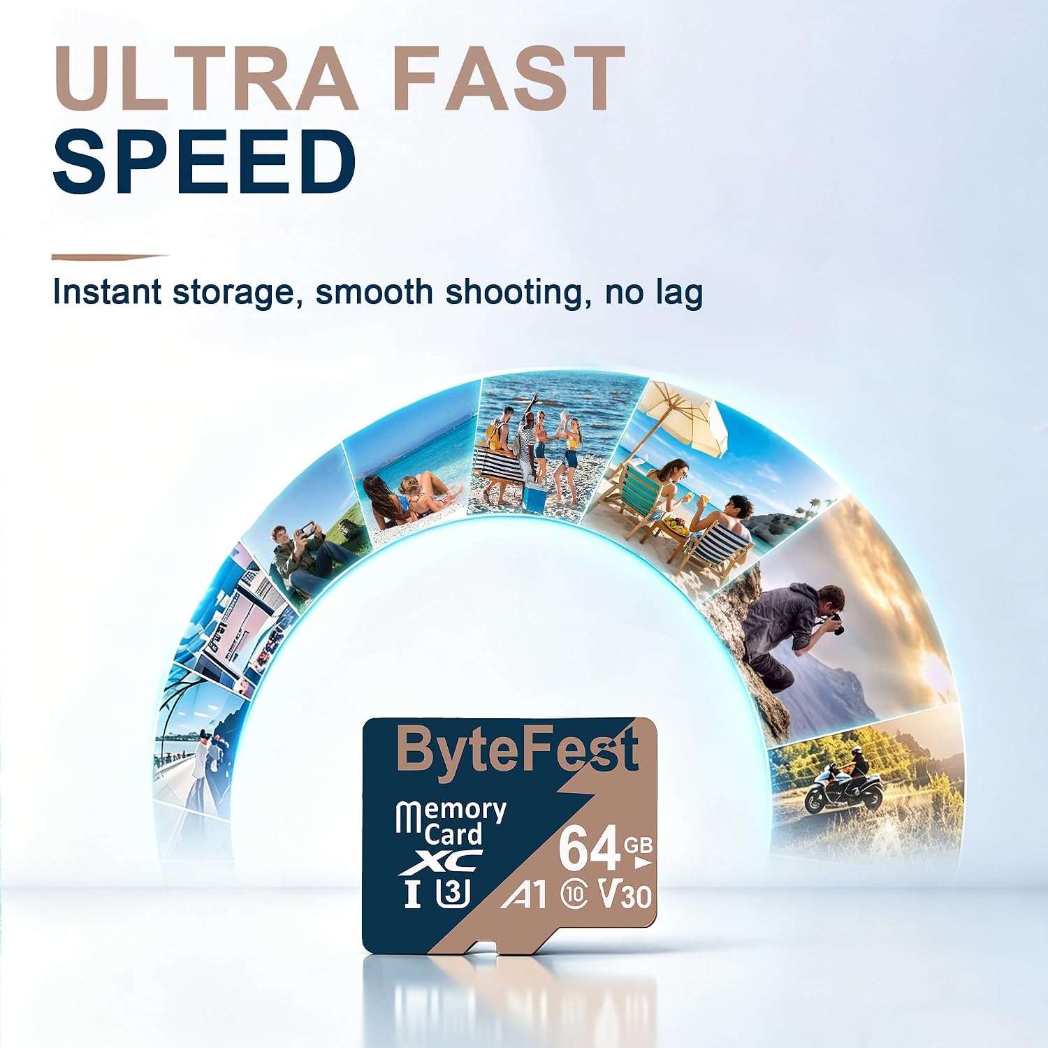 TF Card 64GB 2 Pack with 2 Adapters，Class 10 UHS-I U3 A1 C10 V30 High Speed，4K UHD Video, Flash Memory Card for Camera/Monitor/Gaming Console/Drone/Dash Cam/Android Phone/Tablet