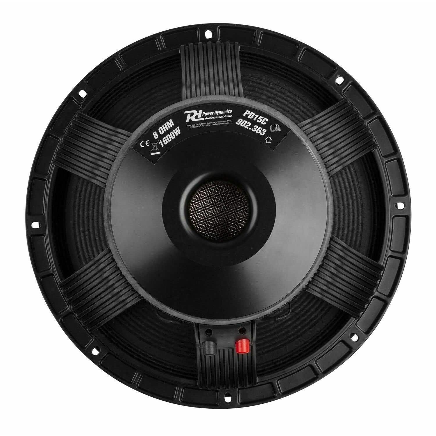 Power Dynamics PD15C - Ferrite Tieftöner, 15 Zoll HiFi Basslautsprecher, 1600 Watt, leistungsstarker und professioneller Sound, Einbau Lautsprecher, Ersatzlautsprecher