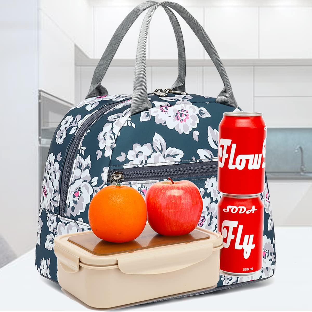 FlowFly Insulated Lunch Cooler Bag - Tote Bag Organizer for Women/Men, Plum - Image 7