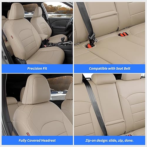 Vista 41 de coverdream Rogue - Juego completo de fundas de asiento de poliéster para Nissan Rogue 2021 2022 2023 2024 2025 2026 (no para deportes), totalmente