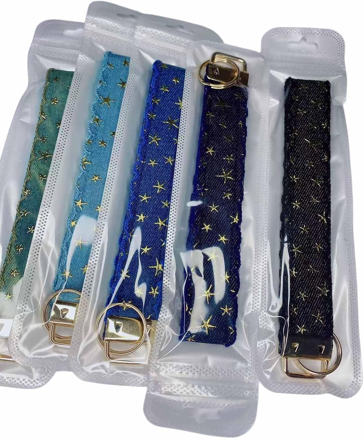 BattleTim Fabric Key Fob Wristlet Gingham and Floral Patterns Car Key Chain Holder Wristband for Women image 5