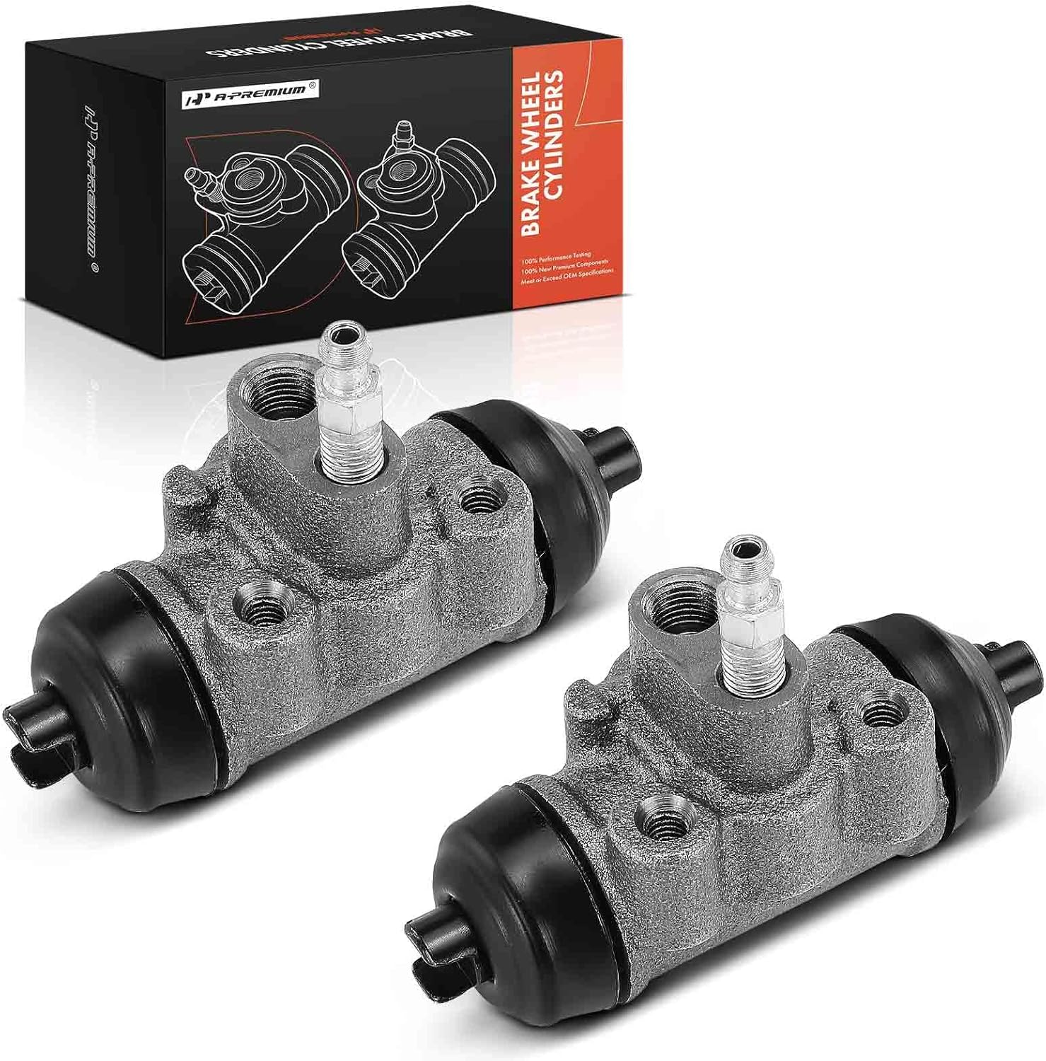 A-Premium Rear Drum Brake Wheel Cylinder Compatible with Select Mazda, Ford, Chrysler, Dodge, Plymouth, Kia and Mercury Models - 323, 626, Escort, MX-3, MX-6, Rio, Neon, Probe, Sephia, 2-PC Set