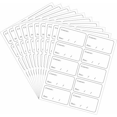 KOZOY Gefrieretiketten 200 Stück - Abziehbare Tiefkühletiketten 6x3cm