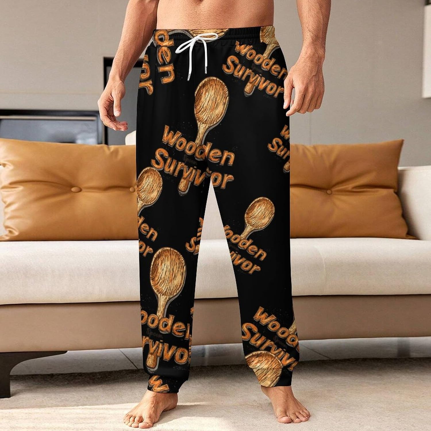 Wooden Spoon Survivor Men's Pants Athletic Workout Sweatpants Jogger Casual Pant for Sports Home