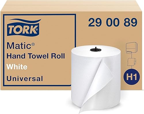 Miniatura 17 de Tork Matic - Rollo de toalla de mano suave color blanco H1, avanzado, de alta absorción, 6 rollos x 900 pies, 290095