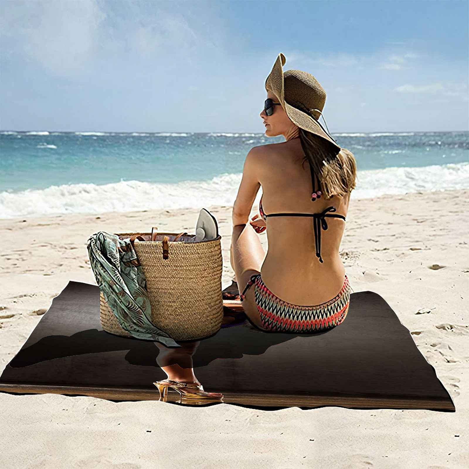 Telo Da Mare 3D Stampa Donna Moda Stampato Asciugamano Da Spiaggia 150x200cm Asciugamano Microfibra Grande Antisabbia Leggero Telo Mare Per Sport Piscina Viaggi In Famiglia Vacanze