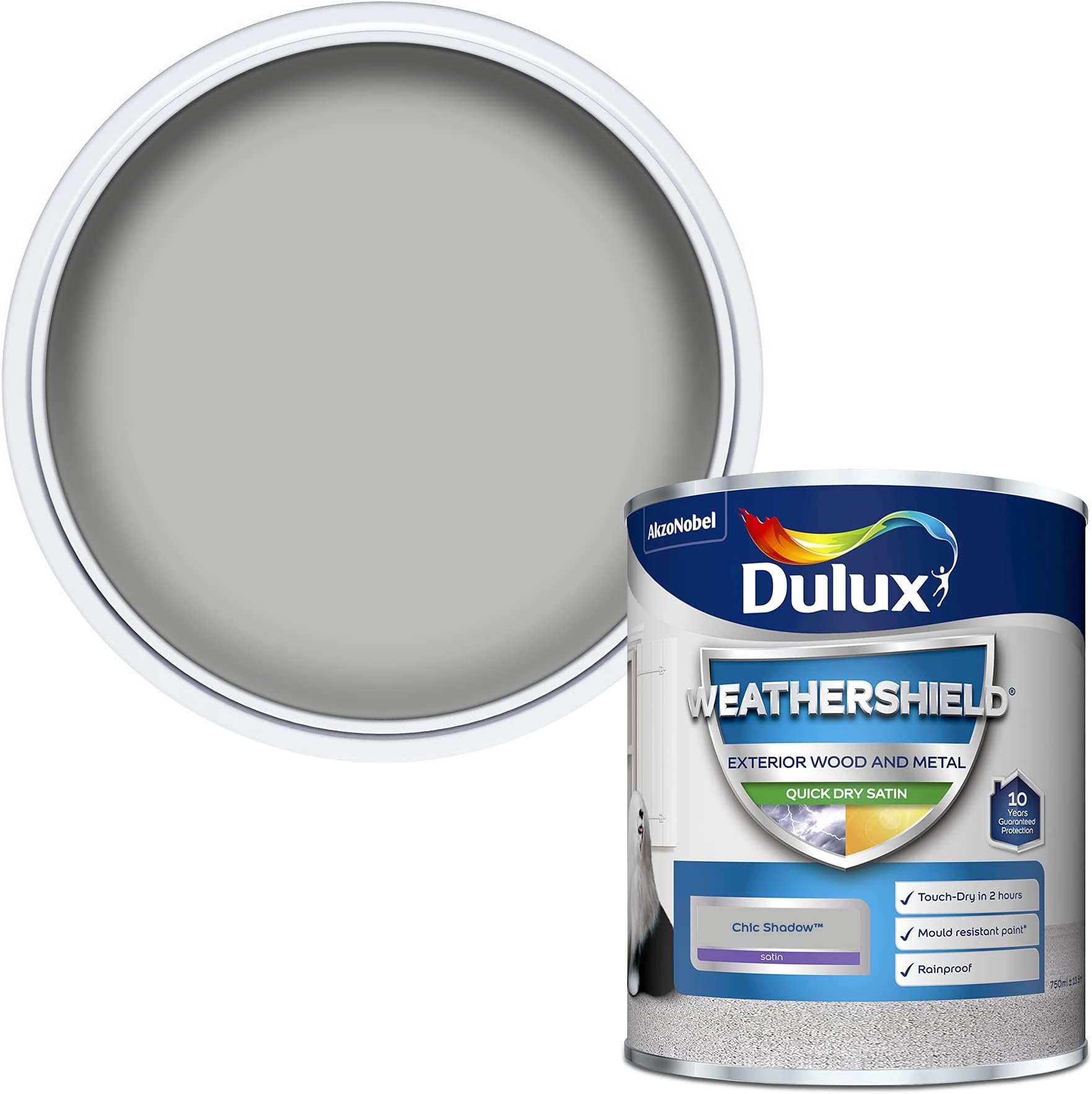 Dulux Quick Dry Satinwood 750ml Polished Pebble Amazon.co.uk DIY & Tools