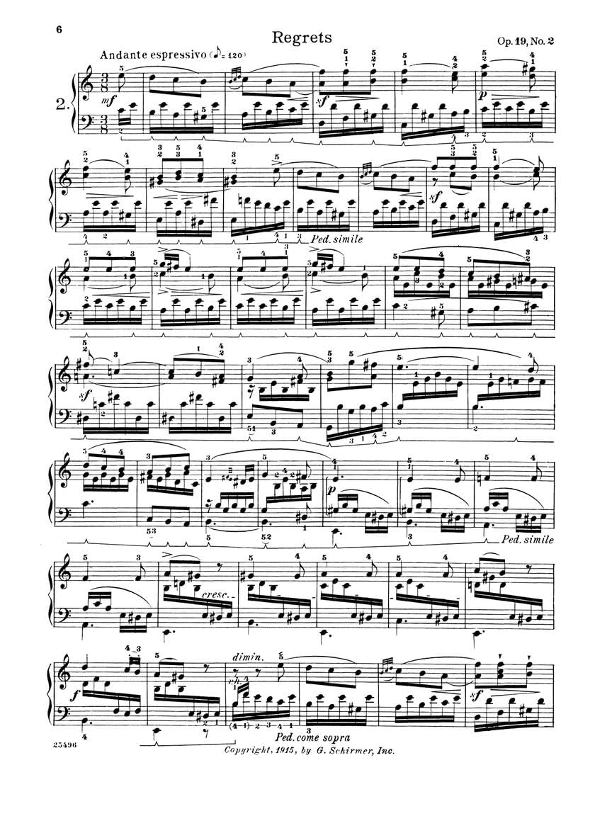 Mendelssohn - Songs Without Words for the Piano Sheet Music Book Classical Romantic Collection Schirmer Library Vol. 58