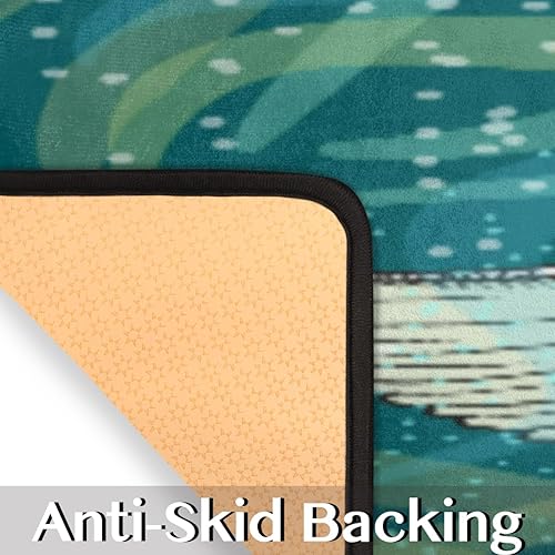 Miniatura 9 de GUYOS Tapete de cocina con patrón floral de textura geométrica 2 piezas tapetes acolchados antifatiga para suelo de cocina de 47 x 17 pulgadas29 x