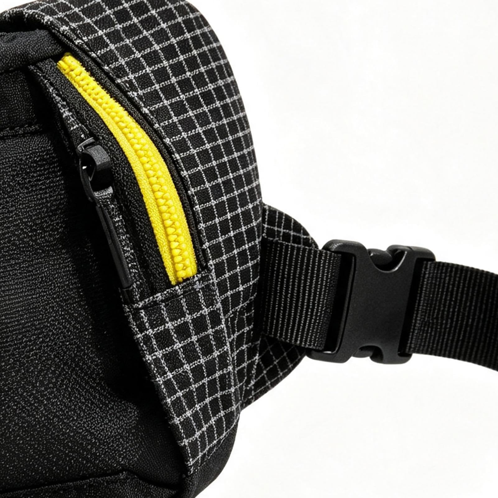 Sac banane léger et imperméable avec plusieurs compartiments, Noir , Siehe | Sac banane de sport adapté pour les voyages, la randonnée, la marche, la course, le camping, le fitness, l'extérieur
