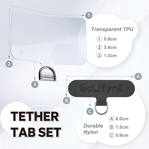 Miniatura 3 de Golifyne Cordón universal para teléfono, correa cruzada antirrobo para iPhone 15 Pro Max y la mayoría de teléfonos inteligentes, soporte ajustable